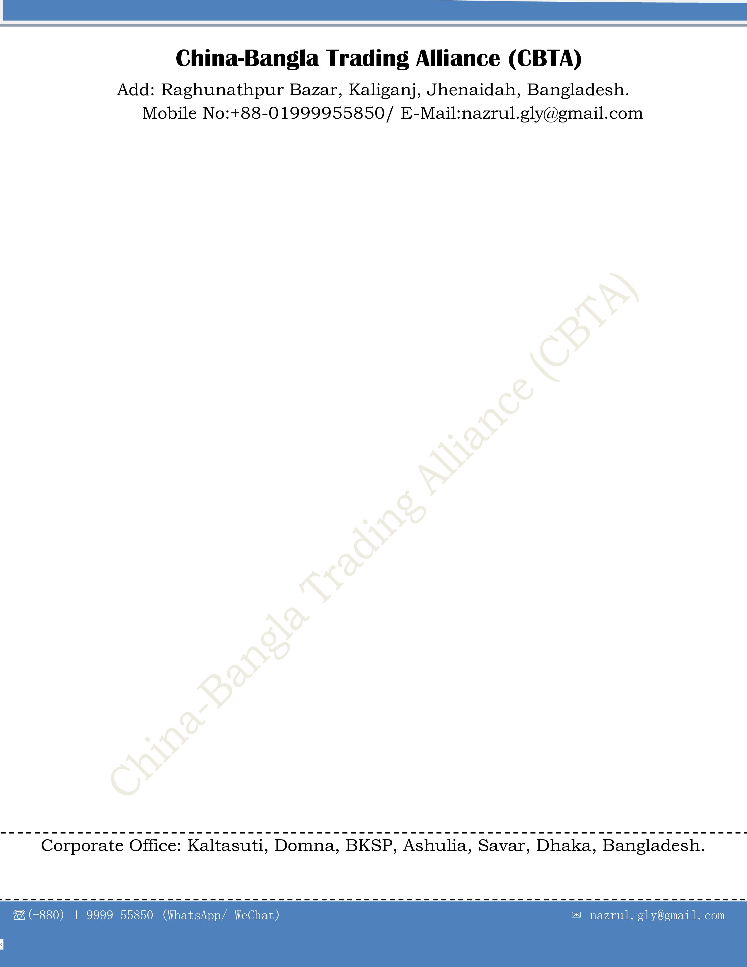 China-Bangla Trading Alliance