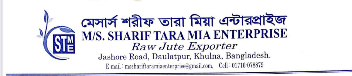 M/S SHARIF TARA MIA ENTERPRISE