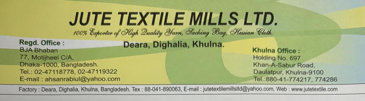 JUTE TEXTILE MILLS LTD.